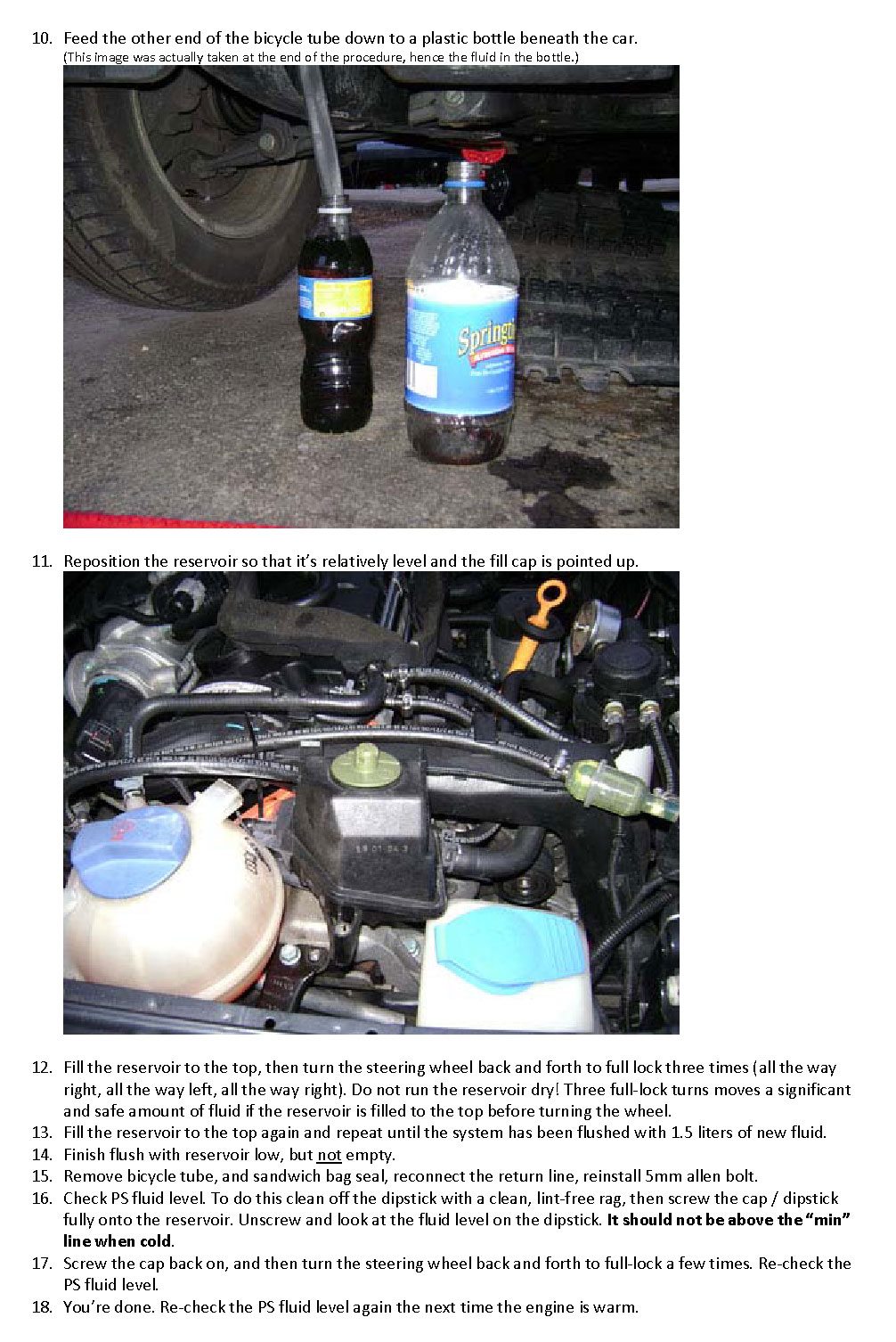 How To A4 Power Steering Fluid Flush Procedure Forums
